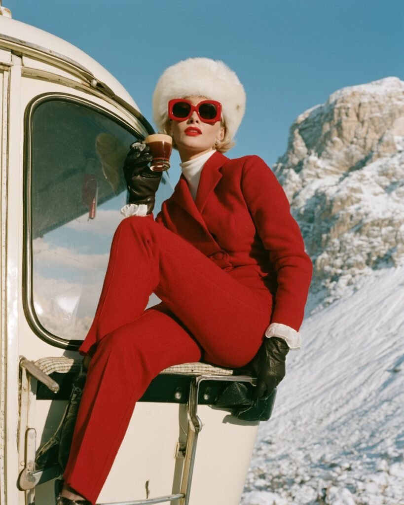 Après Ski, Overdressed & Underwhelmed art print by Misprint. Skiing was never the plan.