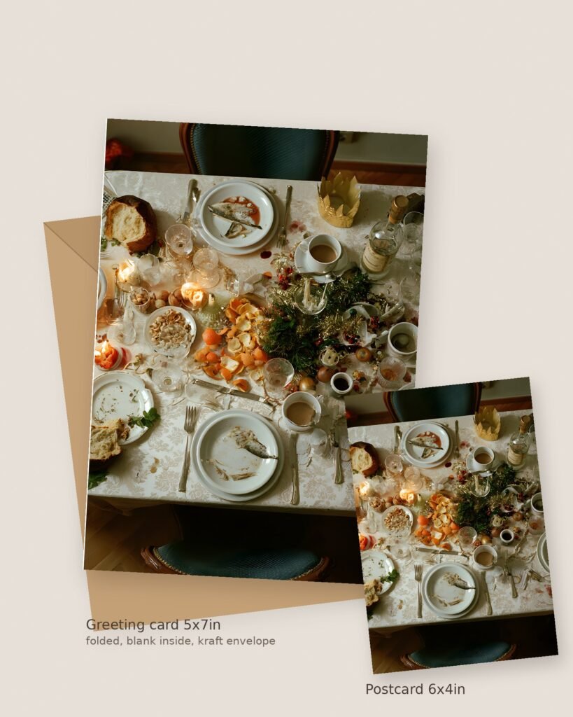 Cena di Natale Greeting Card & Postcard