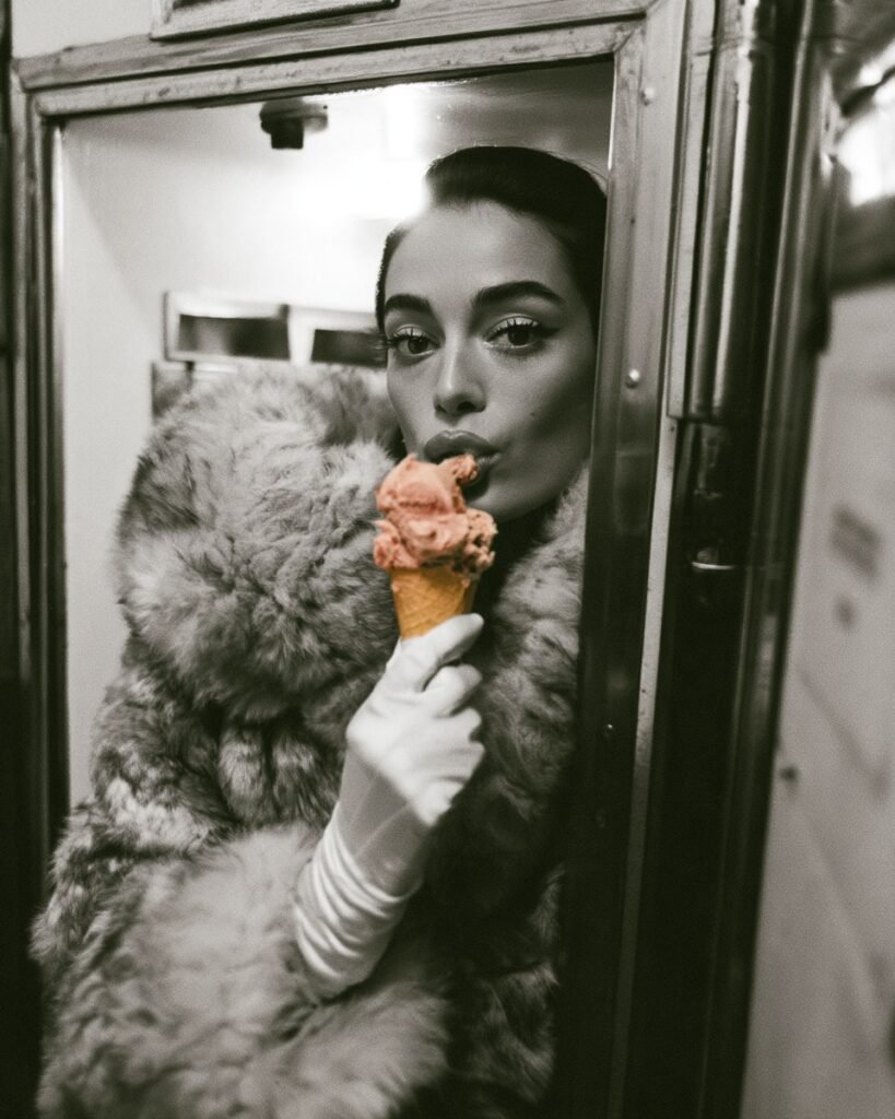 Fragola d'Inverno, Overdressed & Underwhelmed art print by Misprint. Fur on. Freezer open. Fragola, please.