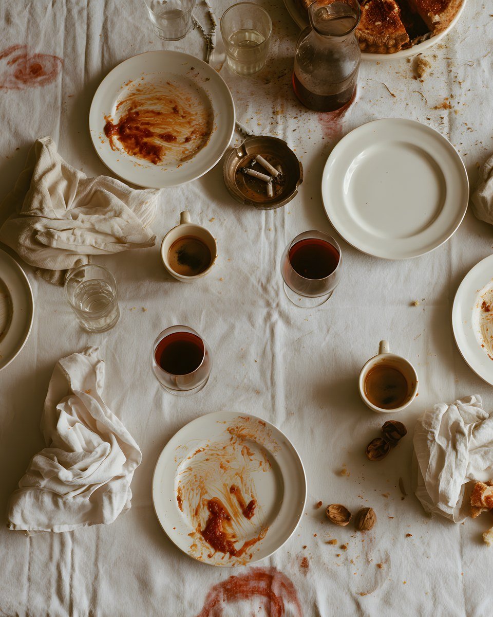 Pranzo della Domenica, A Tavola art print by Misprint. Sunday lunch. Nobody leaves before the espresso.