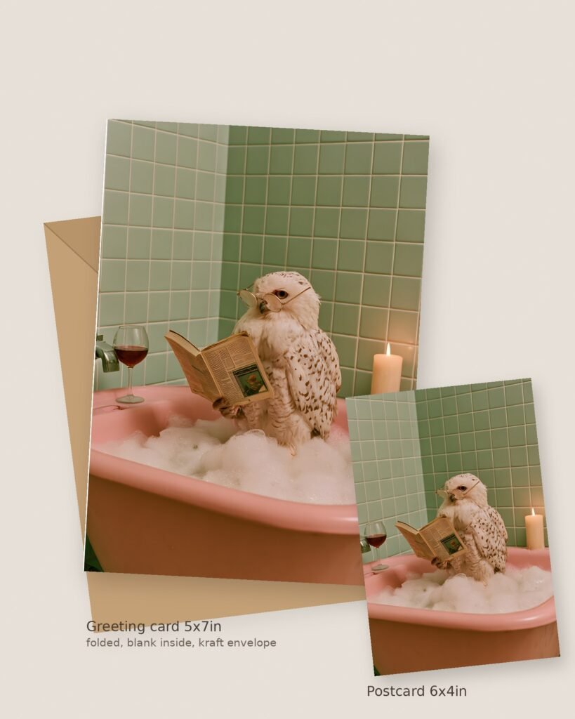 Who Cares Greeting Card & Postcard